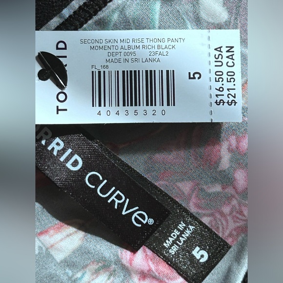 NWT Torrid Curve Second Skin mid-rise thong panty, Torrid size 5. - Picture 5 of 7
